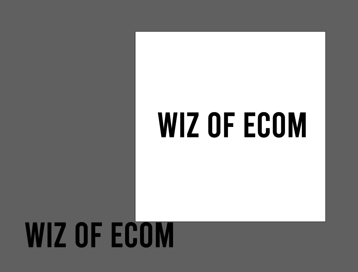 Step 6: So close!Make the red text layer invisible for now.Take the Blend 1 layer and move it to the bottom left of the screen, make sure it’s off the artboard
