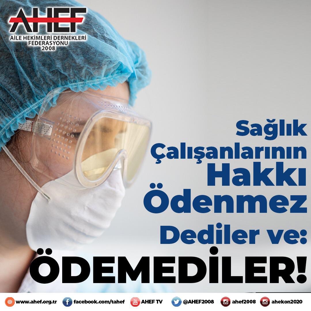 Sağlık çalışanlarının HAKKI ÖDENMEZ dediler ve; 
ÖDEMEDİLER!! 

#sağlıktaşiddetehayır 
#saglıktasiddetyasasıfiyasko 
#ahef 
#ailehekimliği
#sağlıkçalışanları 

<a href="/halksagligigm/">Halk Sağlığı Genel Müdürlüğü</a> 
<a href="/saglikbakanligi/">T.C. Sağlık Bakanlığı</a> 
<a href="/drfahrettinkoca/">Dr. Fahrettin Koca</a>