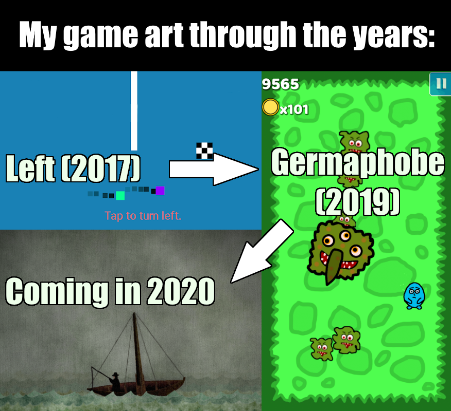 FourLetterWord3's tweet photo. While stuck at home, I've had time to reflect on my game development journey. To other indie developers: how has the virus affected you? #indiedevhour #indiedev https://t.co/mP8EAi6PX7