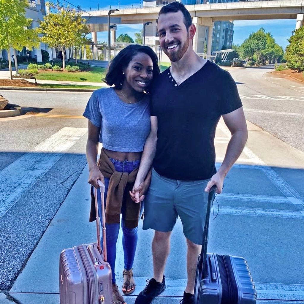 camrhamilton's tweet photo. first time we got to see each other after the reveal ceremony. on our way to @grandvelasmaya (hoping to go back there soon once it’s safe). The sec the first day we moved into the apartment together. I think my goofy smile in both pics really says it all about how I was feeling. https://t.co/q5SkqRCOCA