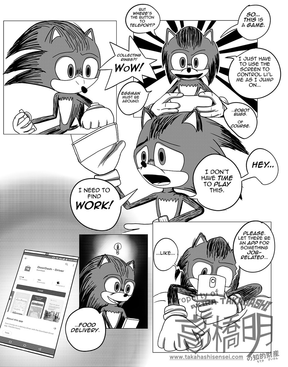 AkiraTak97's tweet photo. Sonic explains his new job in this final set of preview pages of Chapter 1 of "Adventures of Sonic the Hedgehog: Disciples of Robotnik". Part 3
#SEGAMegaVerse #SEGACinematicUniverse #GOSEGA #SEGA60 #SonicMovie #Interquel #Doordash #OliveGarden
@Pat_Kc @fowltown @SEGA @ViacomCBS https://t.co/Z6h5dM0WCL