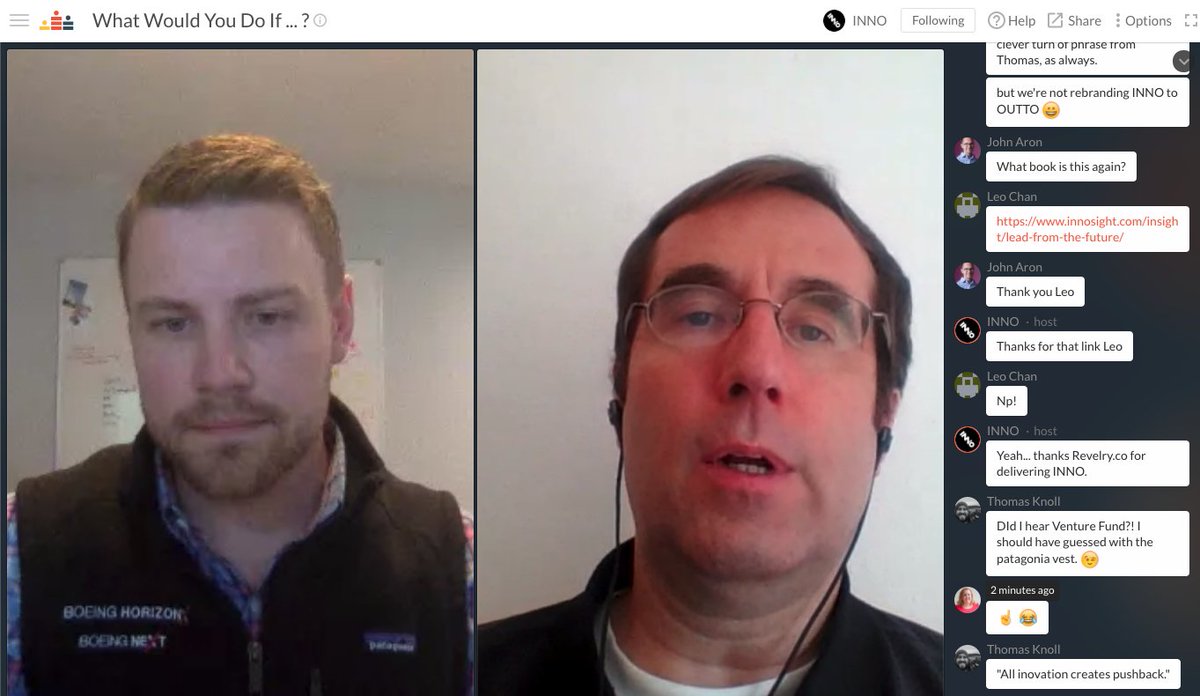 get_INNO's tweet photo. All innovation causes pushback, and it's that collaboration and dialogue that goes into the culture of the team. 

In big companies, small things don't start well. We think about the people and process to carry ideas forward.

— Logan Jones (@Boeing #HorizonX) 

#INNO20 https://t.co/zgwBQkX1CY