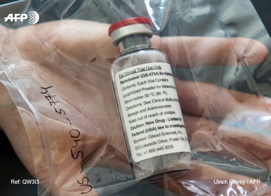 "Los datos muestran que el remdesivir tiene un claro, significativo y positivo efecto en la disminución del tiempo de recuperación" de los enfermos de coronavirus, dijo el doctor Anthony Fauci, epidemiólogo y asesor del presidente estadounidense, Donald Trump. #AFP