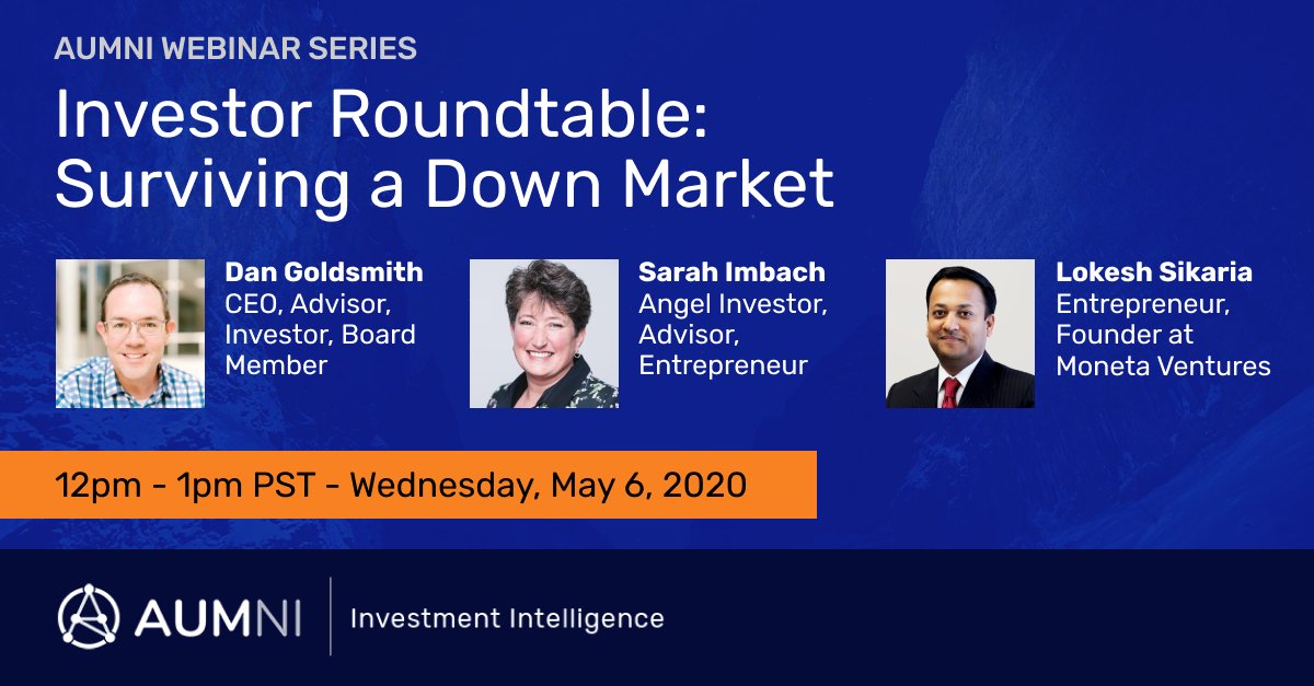 getaumni's tweet photo. Join Dan Goldsmith, Sarah Imbach, Lokesh Sikaria of @monetaventures and Kelsey Chase of @getaumni to learn how to manage your fund or company in a down market.  12pm PST - Wednesday, May 6
https://t.co/vph4H4pxcd https://t.co/zIoLZIaEam