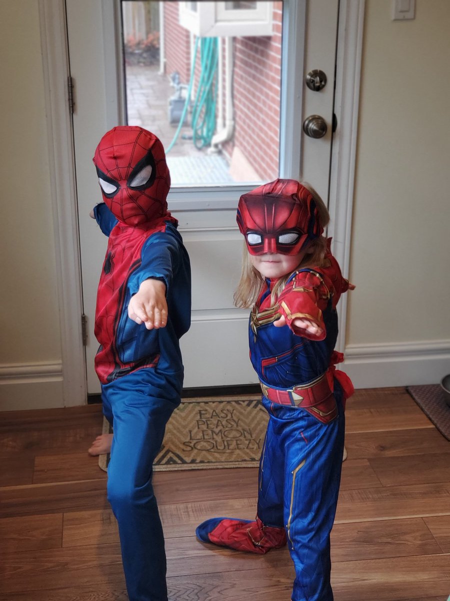 zammit_ryan's tweet photo. Wacky Wednesday from Spiderman and Captain Marvel @StJohnFI https://t.co/vLV4YqERKf