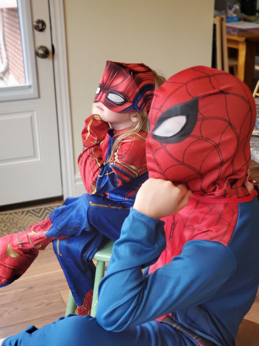 zammit_ryan's tweet photo. Wacky Wednesday from Spiderman and Captain Marvel @StJohnFI https://t.co/vLV4YqERKf