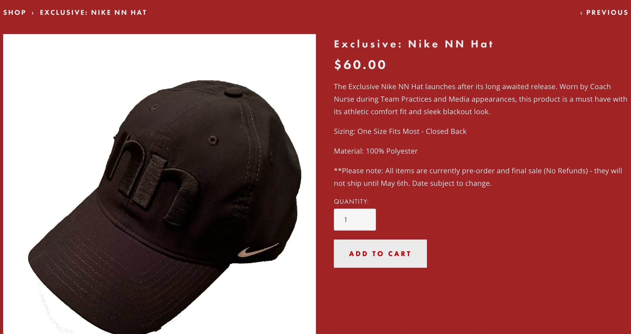 nn nike hat