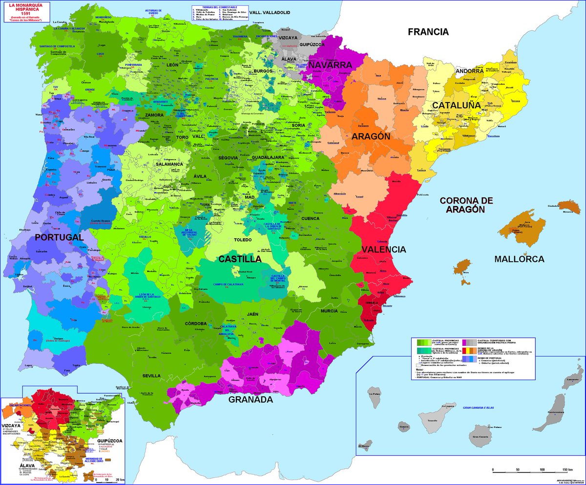 NicolasValle's tweet image. Joaquín Salas Vara de Rey un día dejó de publicar sus magníficos mapas políticos históricos mundiales. Tal como vino, desapareció. Dejó joyas como ésta, ya que estáis tan interesado por las subdivisiones políticas. Así era la Península Ibérica, hasta el mínimo detalle, en 1591.