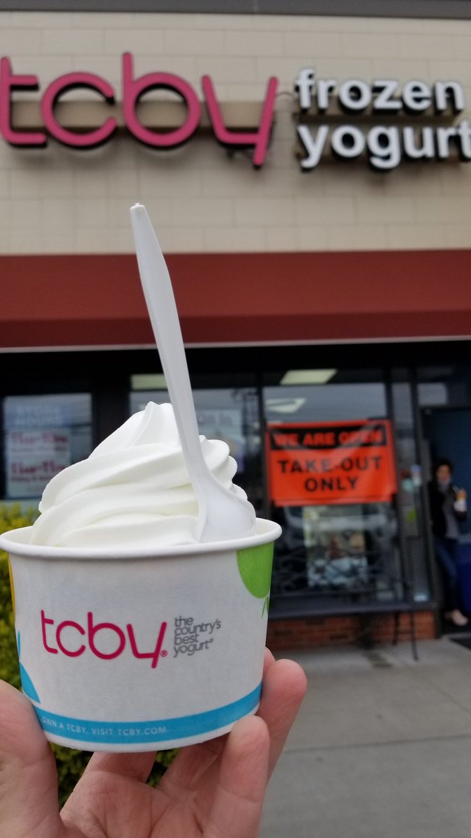 Finally got to pick up some of Nana's stuff with my mom today. They brought it out to us. (Still on lockdown, of course.)I really needed this froyo pick-me-up after.