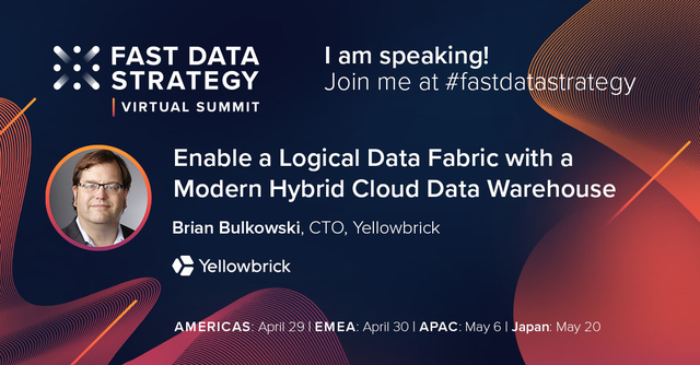 YellowbrickData's tweet image. Challenge: A mobile provider had many separate #databases. The solution: One unified view from @Denodo and unparalleled scale from Yellowbrick. Hear how we did it from our @bbulkow at the #FastDataStrategy Virtual Summit today from 10:50-11:10 CEST. bit.ly/3azkqIz