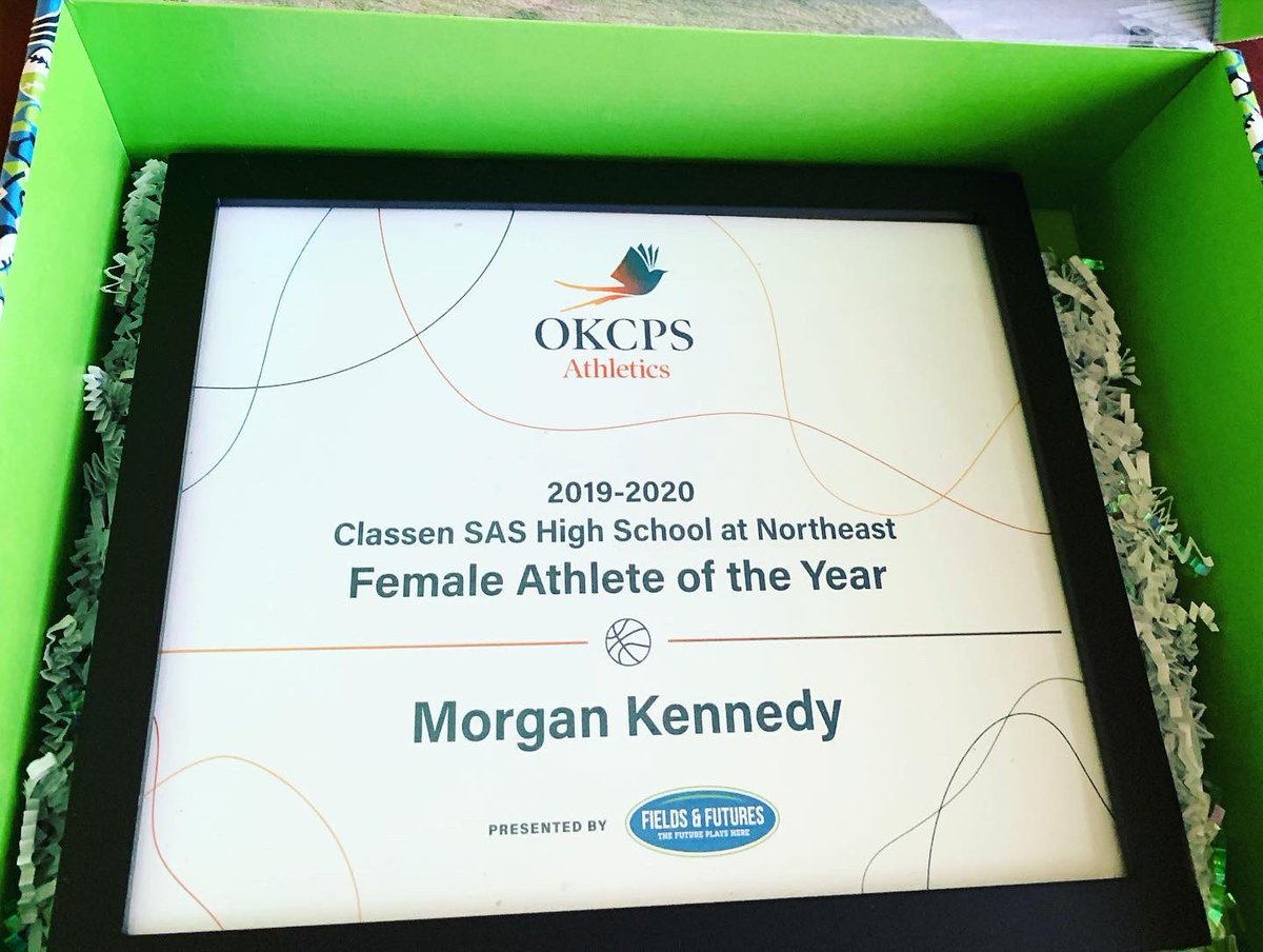 jjfkennedy's tweet photo. Congratulations to @morganbk2 for being the Female Athlete of Year at Classen SAS! She earned it with her hard work, dedication and leadership. We are so proud of her!!!!  #classensas #ladycomets https://t.co/6wFpG8Ljez