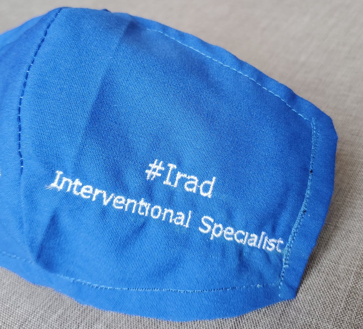 Is this going to be the new  #Physician #Swag in 2020?

Thanks to wife for sewing and embroidering this srub-cloth mask....