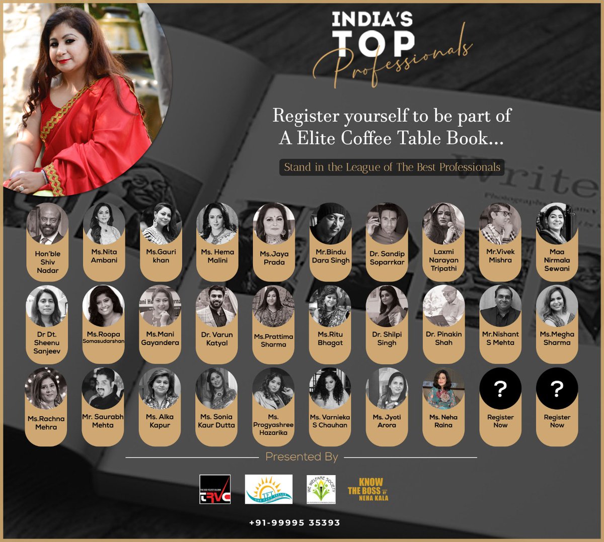 ITPbyNehaKala's tweet photo. We Welcome @Neha Raina into the race of India's TopProfessionals
#ShukranaSaiya #DelhisTopProfessionals #TopProfessionals #NehaKala #NehaRaina https://t.co/AC71QQPVJF