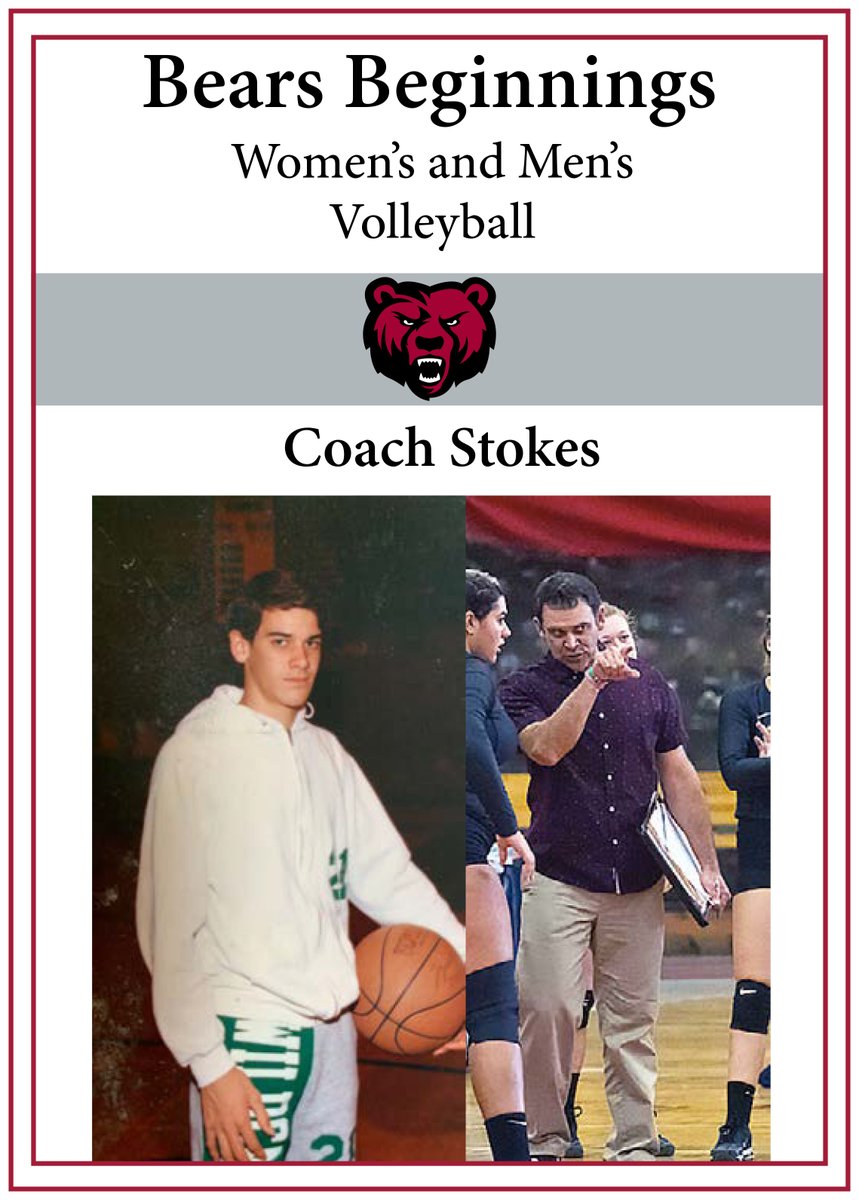 PotsdamBears's tweet photo. Head men's and women's volleyball coach Josh Stokes' #BearsBeginnings #PotsdamBears #PotsdamVolleyball https://t.co/ANI4jQL1bK