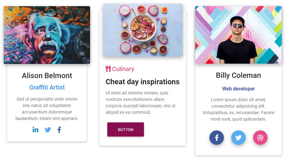 sahalam99bd's tweet photo. #FrontEnd pro component - #Bootstrap #cards

Cards are components which display content built of different elements with characteristic shadows, depth and hover effects. 

Need cards for your website? please contact 😀
https://t.co/7opqCIJpLK

#webdesign 
#HTML5 
#CSS3 https://t.co/T89ClQbNZZ