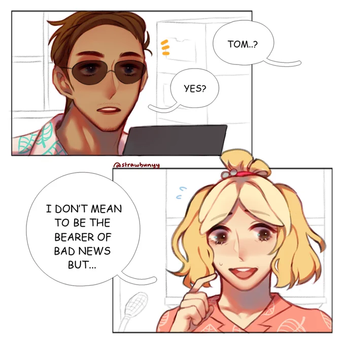 i just wanted to draw human Redd but i also had a silly comic idea so ?
#animalcrossing #acnh 