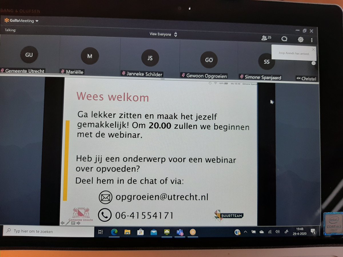 CynthiaKoning's tweet photo. Een leuke en interessante webinar van Simone Spanjaard, orthopedagoog, gevolgd met als thema: luisteren oor in, oor uit. Verzorgd door Gemeente Utrecht en Buurtteam. Een mooie, moderne manier voor een lezing op afstand. 14 mei komt de volgende webinar. https://t.co/Pyx7KxkeYL