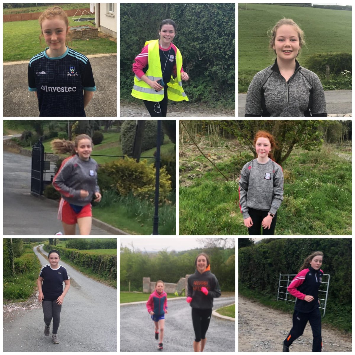 TyhollandGFC's tweet photo. 🇦🇹Daily Mile Challenge!🇦🇹
The back roads of the Parish have been busy over the first few days of our Juvenile Girls Challenge. 
Great to see so many out in their club colours and also to see family members getting involved too! 
Keep it going everyone 👏
#staysafe @Monaghan_LGFA https://t.co/ZaEqorYUdO