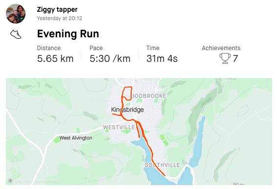 SalcombeTownFC's tweet photo. We're over HALF WAY there!!!

STFC 1407km (Land's End to John O'Groats) run update from DAY NINE: 

Another 74.5km completed bringing total to 714km.

Map shows where we are up to on the route and pictures of some runs also included.

Donate to NHS here..

https://t.co/mpLpEuEI2g https://t.co/lZvduvy3UX