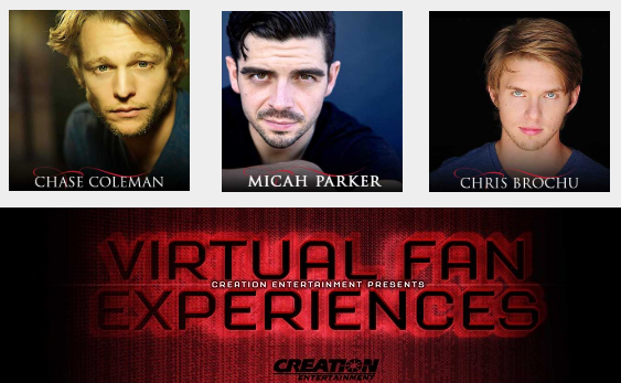 There are Q&amp;A sessions and M&amp;Gs with <a href="/ChaseRColeman/">Chase Coleman</a>, <a href="/MicahJoeParker/">Micah Parker</a> and Chris Brochu this weekend and next week if anyone is interested! #TVD #TheOriginals creationent.com/vfe/index.html