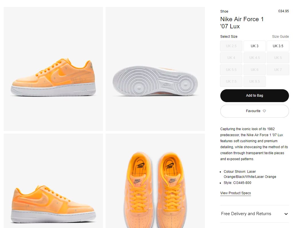 air force 1 07 lux orange