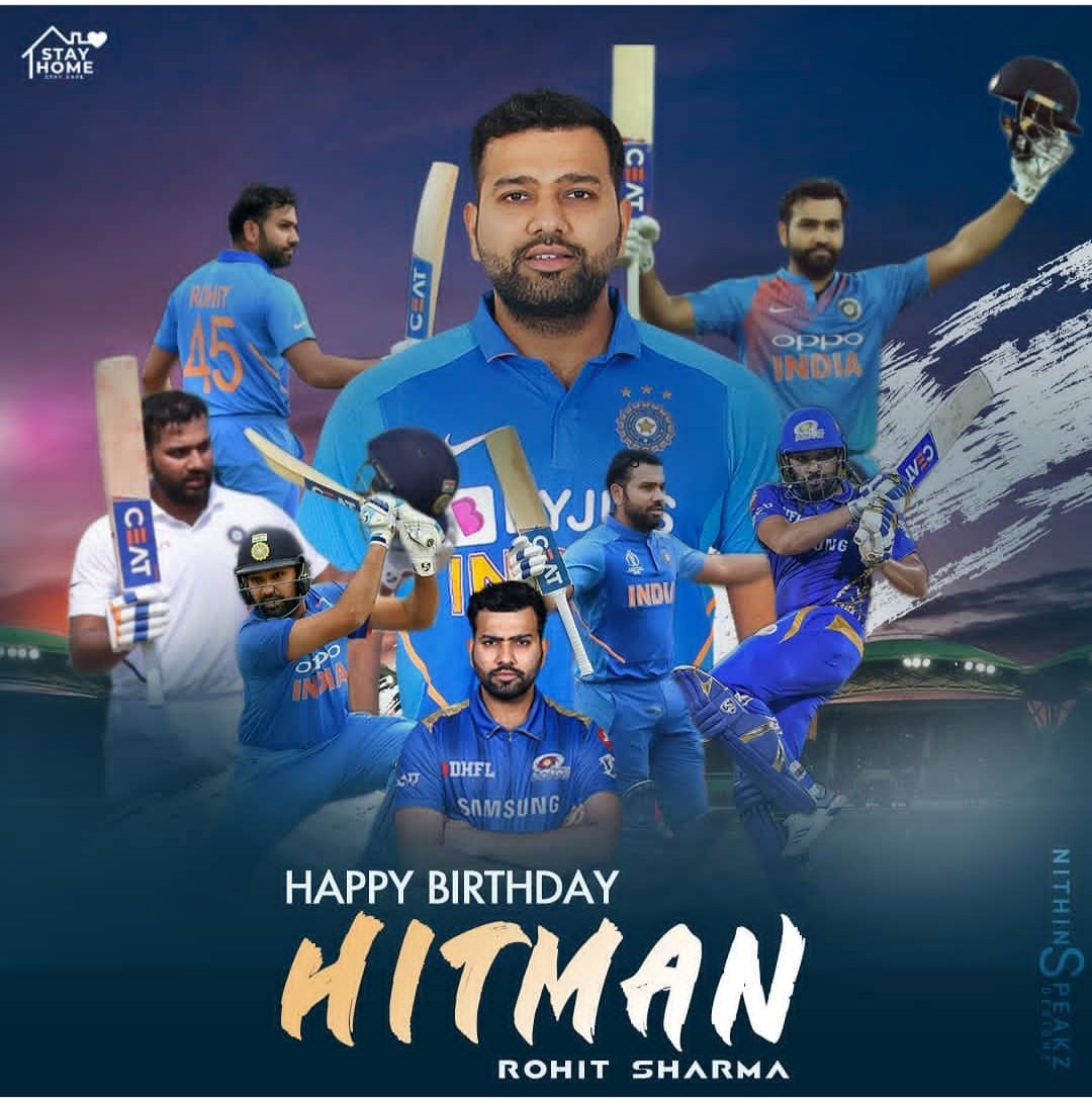 SanjayM72858507's tweet photo. Wishing you a very Happy Birthday 🎂 to one of the most versatile and talented cricket Players of the World.
@ImRo45
💪💪💪💪
Sir G ground me aate hi #Pull_Shot lagana hai..
#HappyBirthdayRohit https://t.co/NF9LsxRxA2