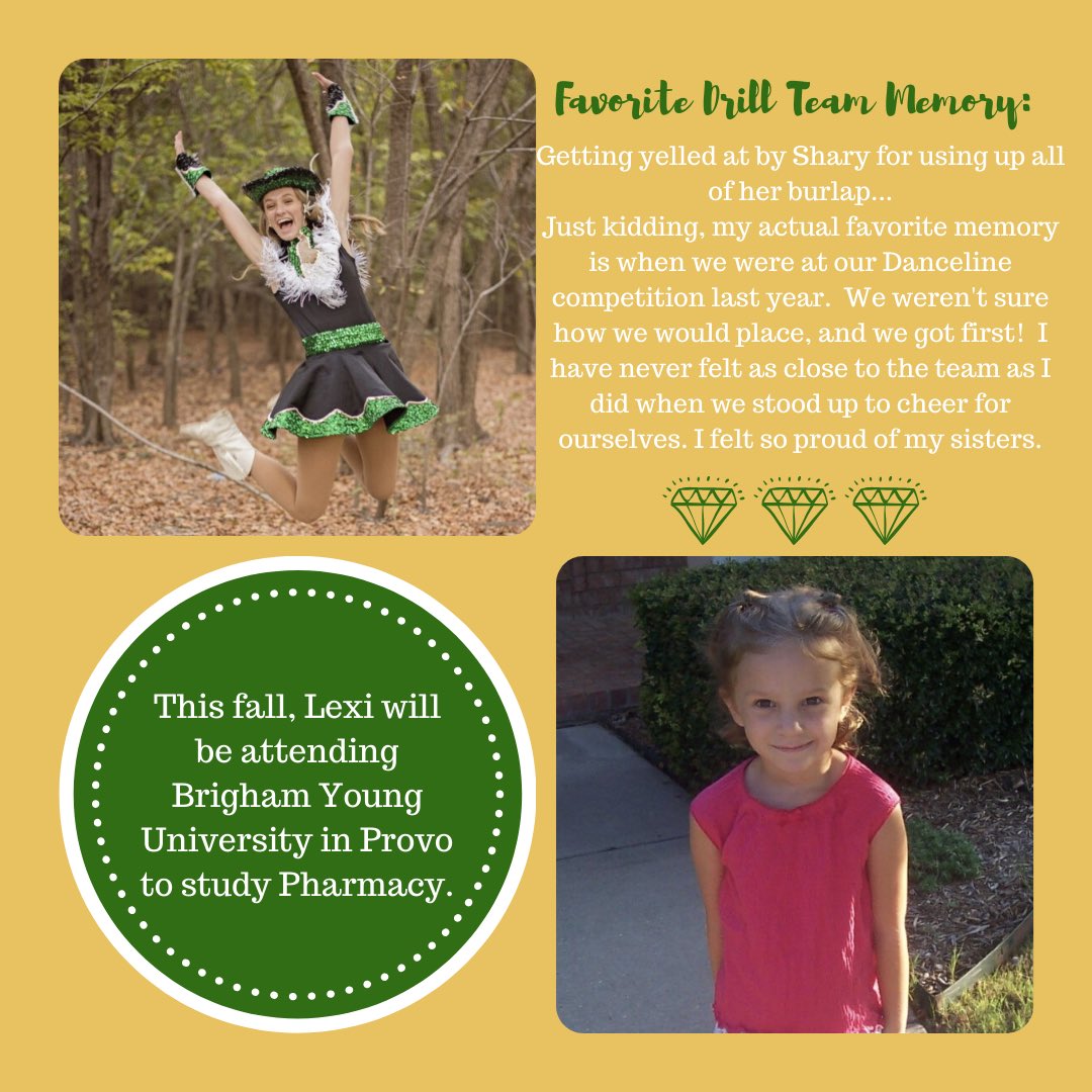 1st Sergeant Lexi Griffin is our Senior Spotlight for today! Lexi has been an EE member for the past 3 years and has been an incredible (first ever) 1st Sergeant! We will miss her leadership, smiles, and random fear of velvet. #sEEnior #LTBetterTogether #Classof2020