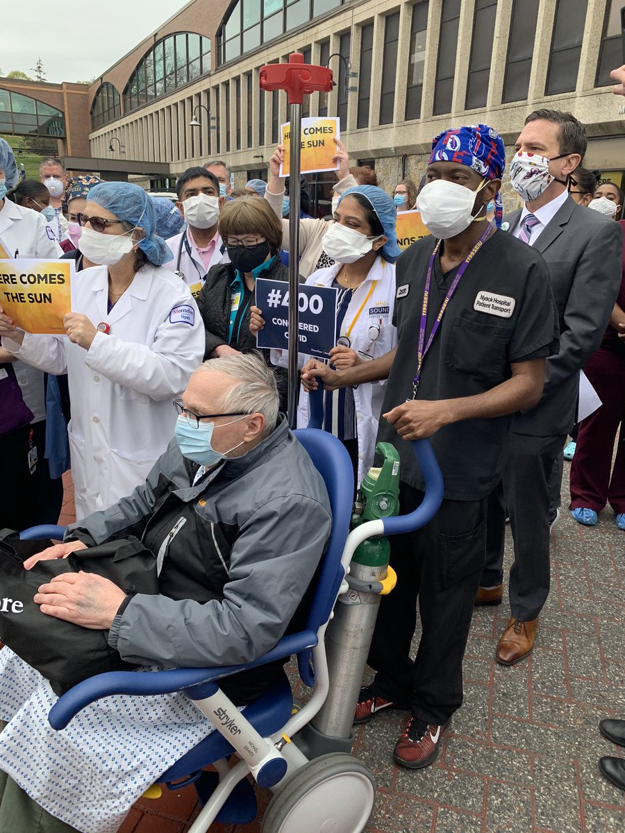 Congratulations to Montefiore-Nyack Hospital for COVID-19 discharge #400!! This one is special as the patient was our employee. We are so happy to see Al discharged from the hospital, and so proud of the work Montefiore-Nyack is doing during this pandemic. Congrats to all!