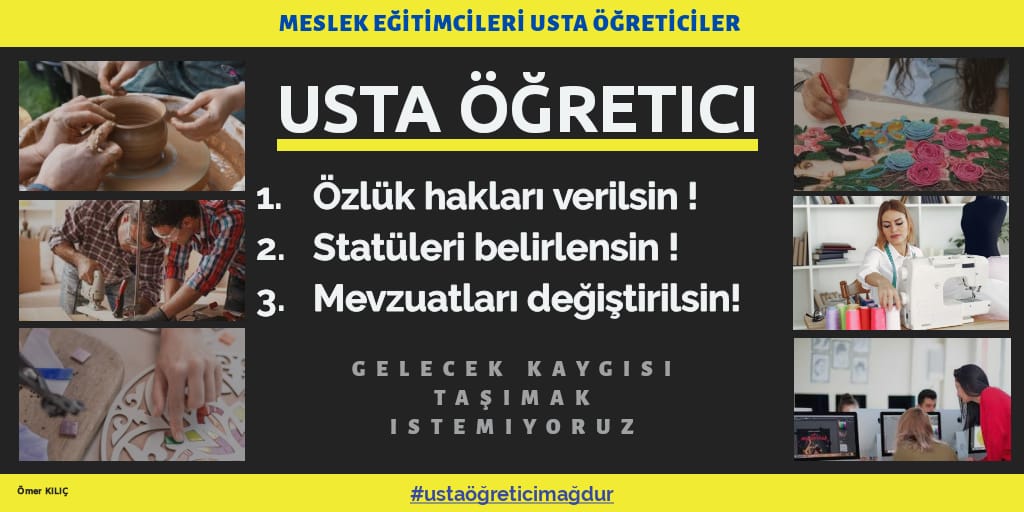MeusfedBalkes's tweet photo. @ziyaselcuk Beye sorar mısınız? 
Bu süreçte MEB'e bağlı çalışan 100 bine yakın Usta öğreticinin ; 

📌SSK çıkış yapıldı. 
📌Süreç boyunca maaş alamayacaklar
📌işsiz kaldılar

 haberleri var mı?  acaba!!!    
@BeratAlbayrak @ahmethc @cnnturk @meusfed https://t.co/m1knFIfmiT https://t.co/nX6DSQmbAL