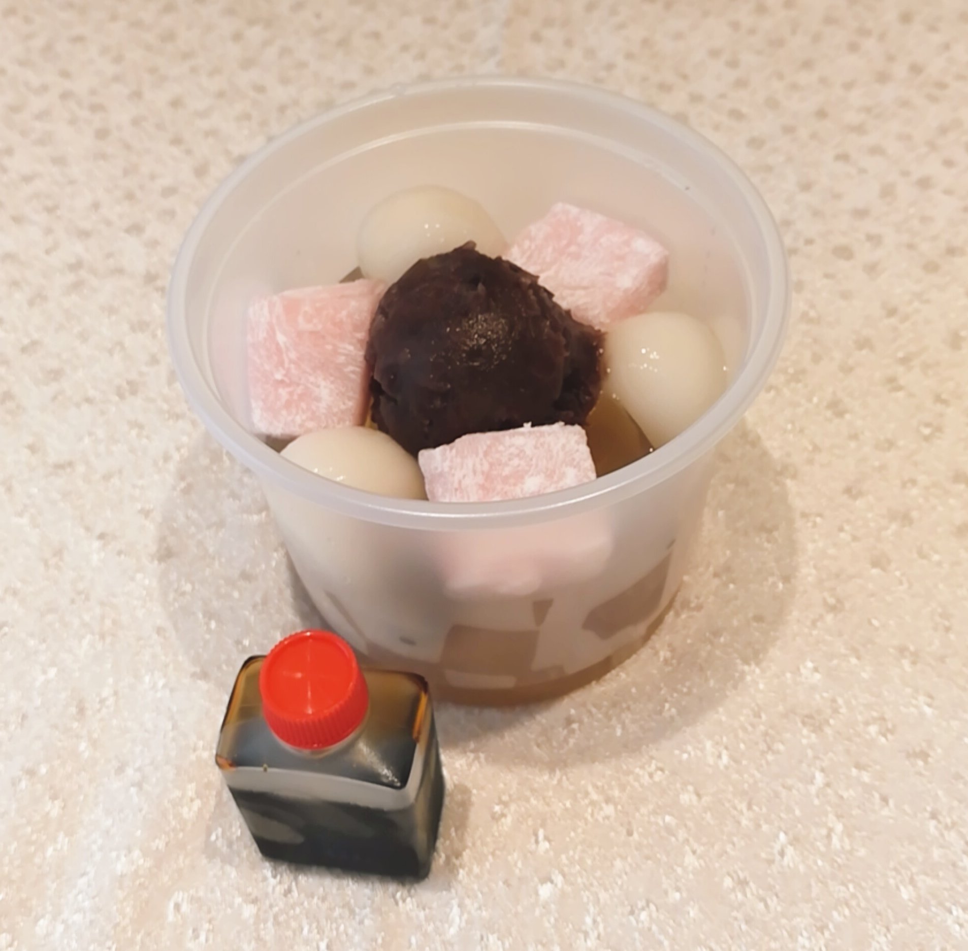 手打蕎麦 くつろ樹 惣菜 テイクアウト あんみつ はいかがでしょうか そば茶で作った寒天 赤えんどう豆 小豆餡 白玉 手作り求肥が入っています 柏エール飯 T Co Kiua669uzm Twitter