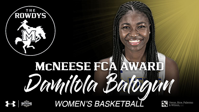 McNeeseSports's tweet photo. And the winner is…
@McNeeseWBB's one & only, @dammieluvbball!
#GeauxPokes // #VirtualRowdys https://t.co/S49qkCkBgw