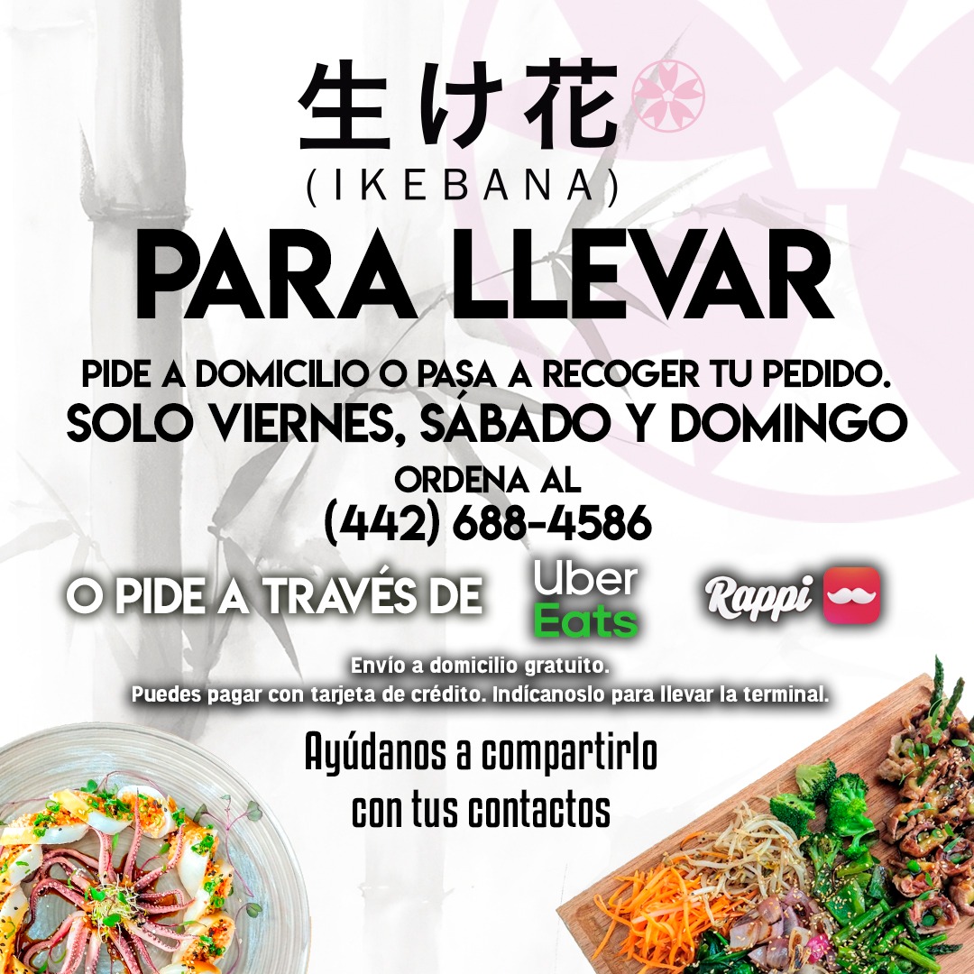 IkebanaTeppan's tweet photo. ¿Ya sabes que platillo vas a ordenar hoy?

#Ikebana #Restaurante #Cuarentena #Trabajadores #Familia #Rappi #UberEats #Sushi #Abierto #Antea #ConsumeLocal #Piddelo https://t.co/uB32hD4iUg
