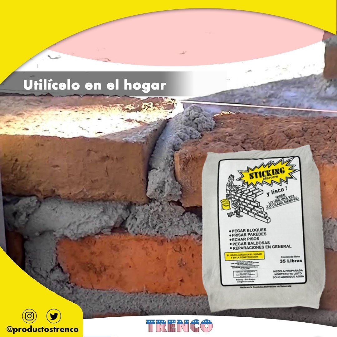 productostrenco's tweet photo. Nuestro Sticking te facilita el pegado en las reparaciones de tu hogar๐ . Solo debes agregar agua y listo.
.
Somos Trenco tu mejor aliado.๐ค
.
#productostrenco #calidadinsuperable #quรฉdateencasa #construcciรณn #remodelaciรณn #venezuela๐ป๐ช https://t.co/r0Oh6EymZP