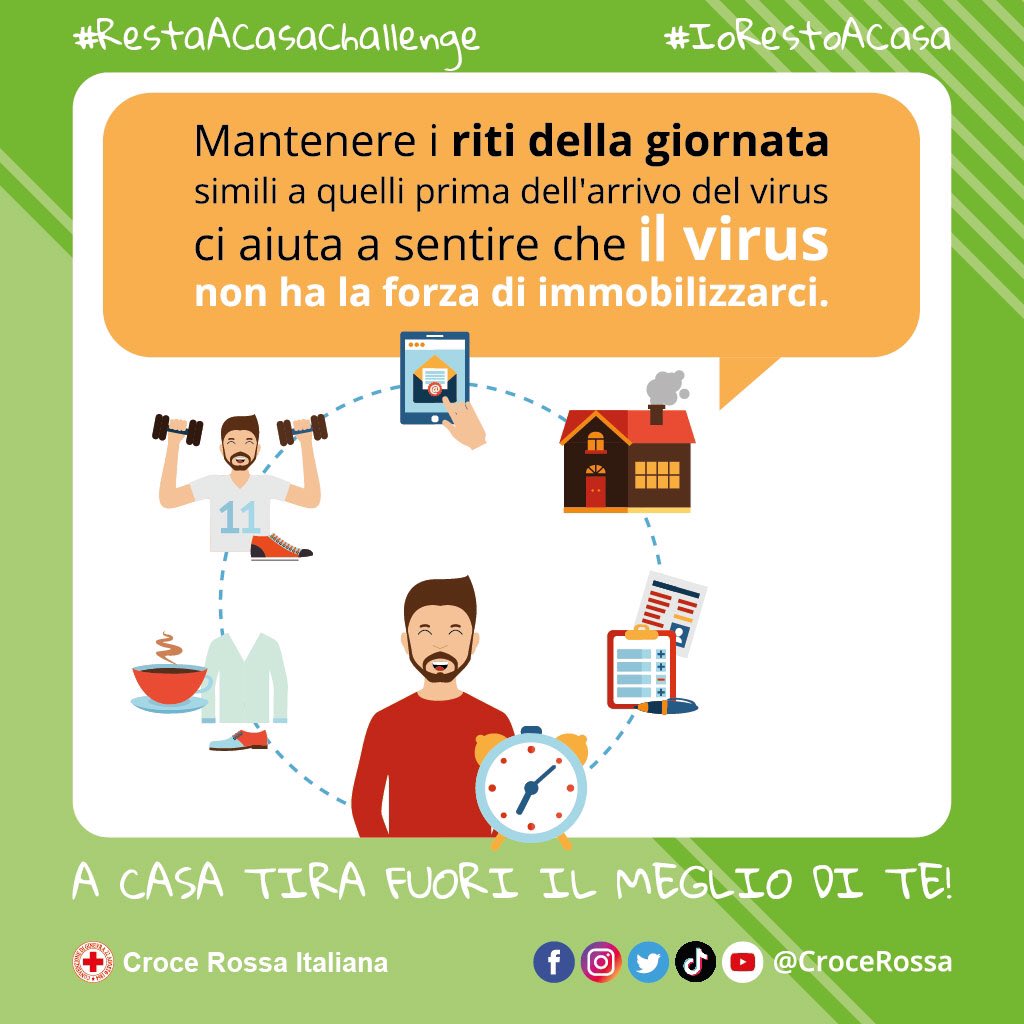 giovanicri's tweet photo. Non fare tardi ⏰, la mente che pensa è nemica del sonno. Il cambio delle abitudini ha avuto un effetto destabilizzante su molti di noi in svariati ambiti della nostra vita. Per farvi fronte la prima arma è avere un buon ritmo delle nostre giornate! 💯 #GiovaniCRI @crocerossa https://t.co/Wi1Nr5MMj3