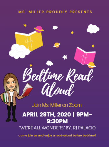 Super excited to try out our first Bedtime Read Aloud on Zoom tonight! The students got to vote on which book they wanted me to read to them! :) <a href="/NISDKallison/">Kallison Elementary</a> #leadthecharge #NISDDL <a href="/NISD/">Northside ISD</a>