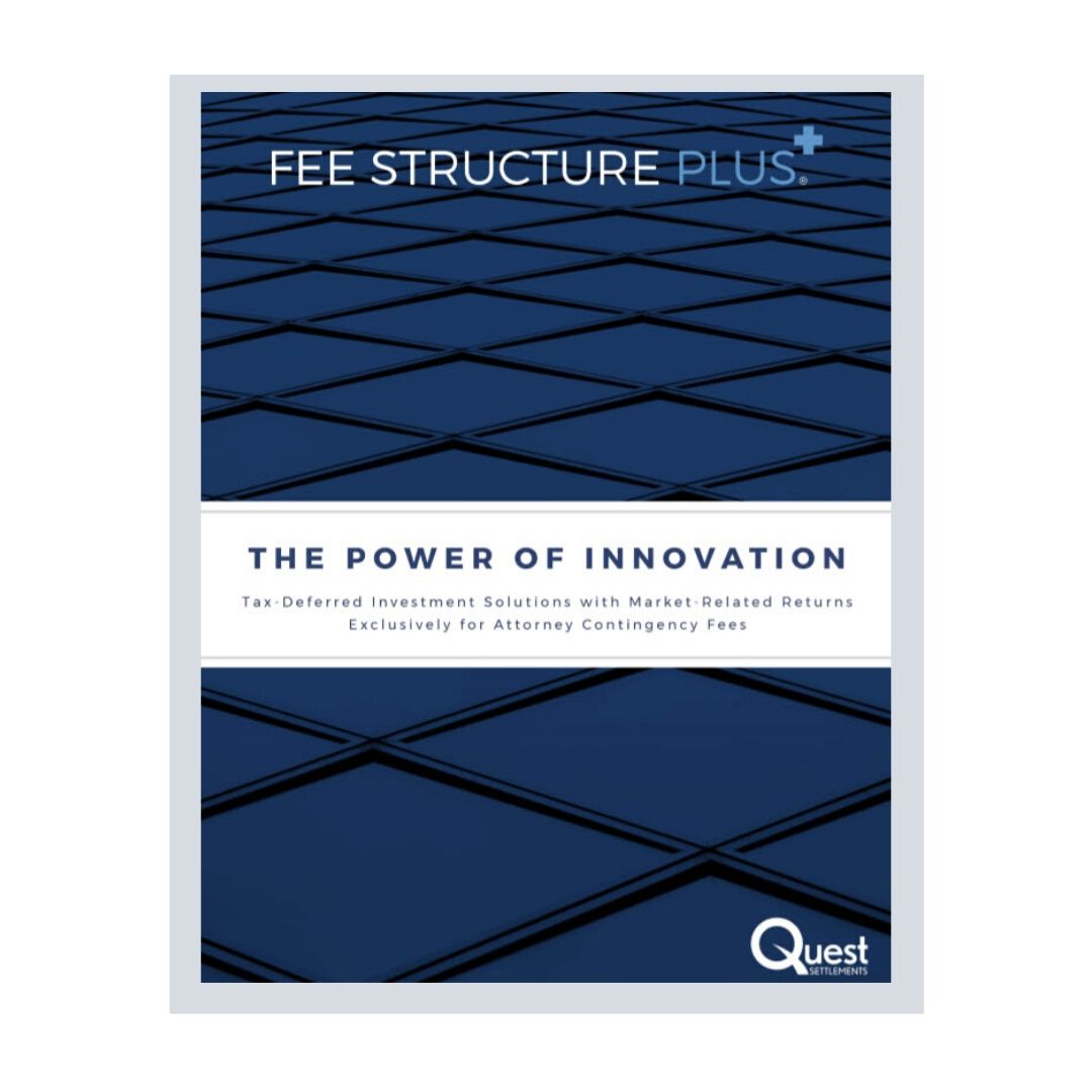 QSettlements's tweet photo. A Fee Structure Plus® allows attorneys to receive market-based investment returns on the value of their contingency fees with tax deferral status. View our brochure https://t.co/aWOEYItQCg
#questsettlements #structuredsettlements #feestructureplus #feestructure #fee #california https://t.co/qHhse31tez