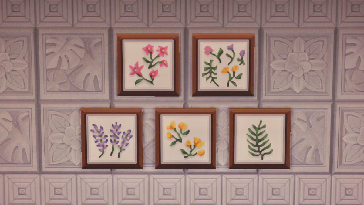 nyacleicacid's tweet photo. pressed flower frames #AnimalCrossing  #ACNH  #NintendoSwitch https://t.co/imrdbKIAdv