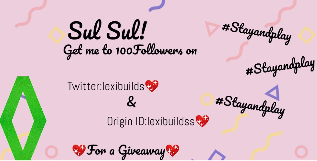lexibuilds's tweet image. Okay I’ve decided to have a giveaway if I reach 100 followers!(Twitter and the gallery)💖 #thesims4 #ts4 #thessims #ts4giveaway retweet to spread the word!💖