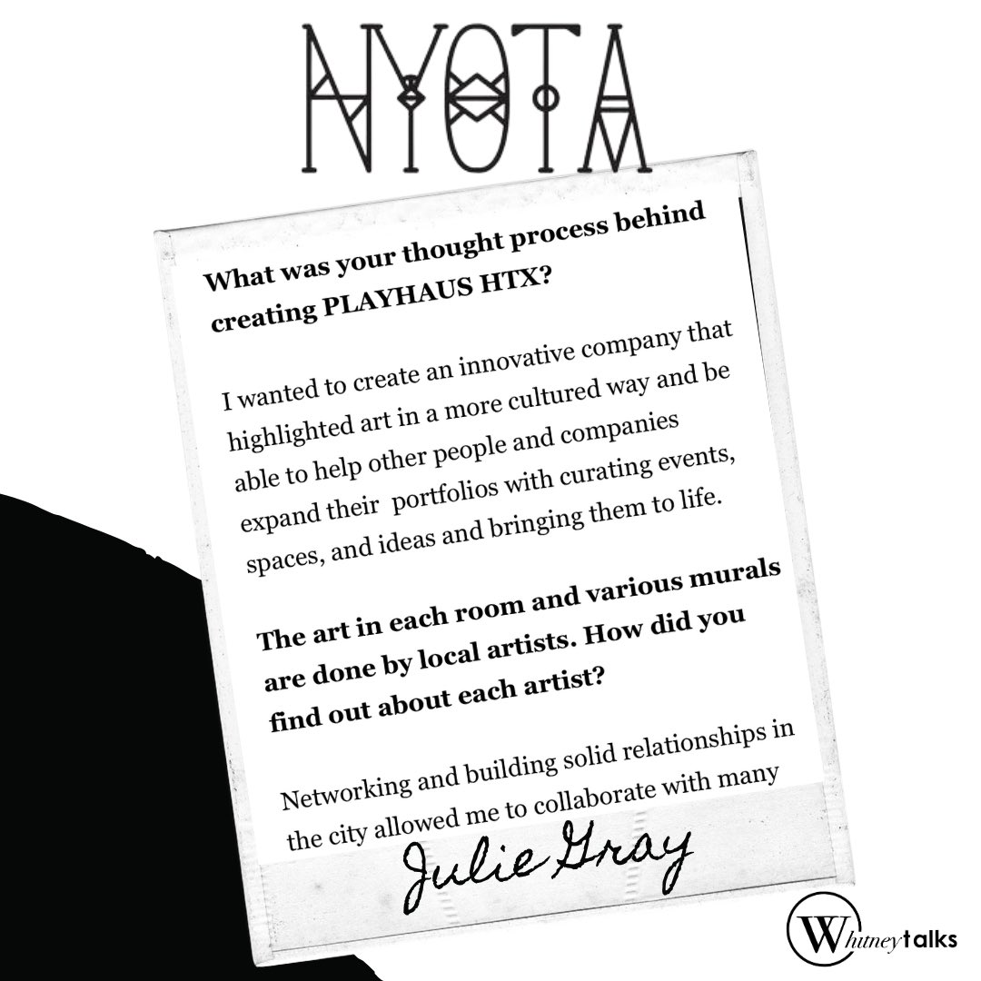talksbrand's tweet photo. Creative Director + Entrepreneur Julie Gray shares the next phase of her business and advice she has for uprising entrepreneurs with @nyotamagazine
SWIPE to read all about the mogul // cc: Carol Wright
#nyotamagazine #playhaus #whitneytalks #talksbrandgroup https://t.co/UkhyvakKLC
