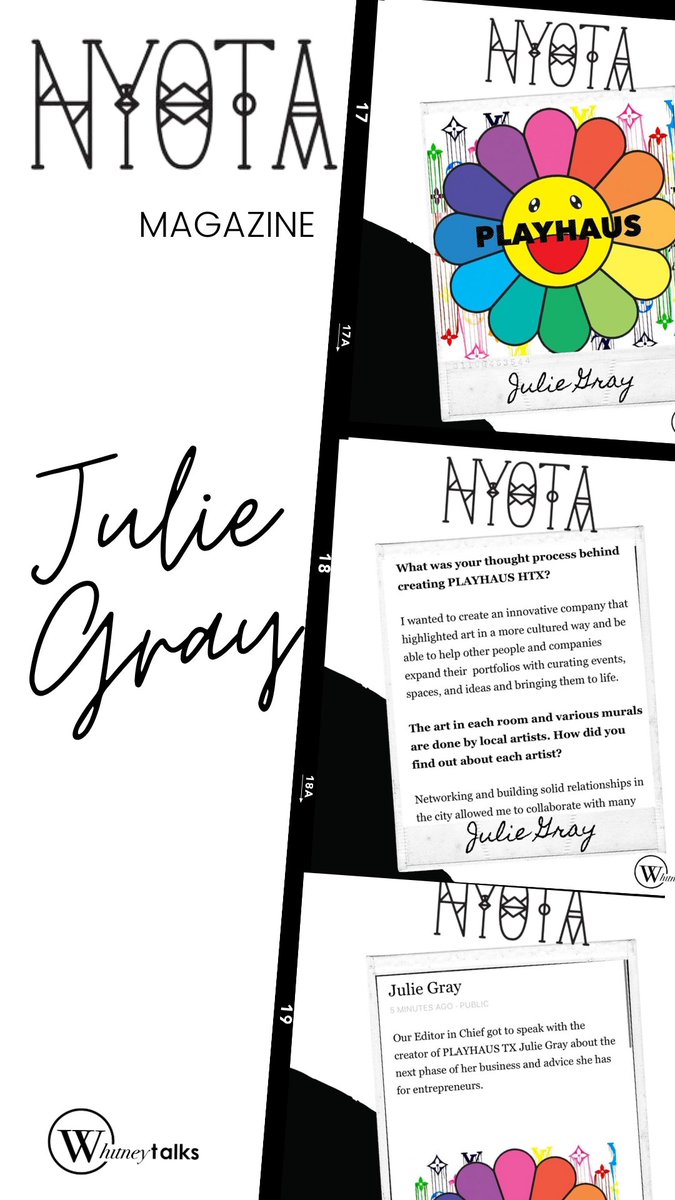 talksbrand's tweet photo. Creative Director + Entrepreneur Julie Gray shares the next phase of her business and advice she has for uprising entrepreneurs with @nyotamagazine
SWIPE to read all about the mogul // cc: Carol Wright
#nyotamagazine #playhaus #whitneytalks #talksbrandgroup https://t.co/UkhyvakKLC