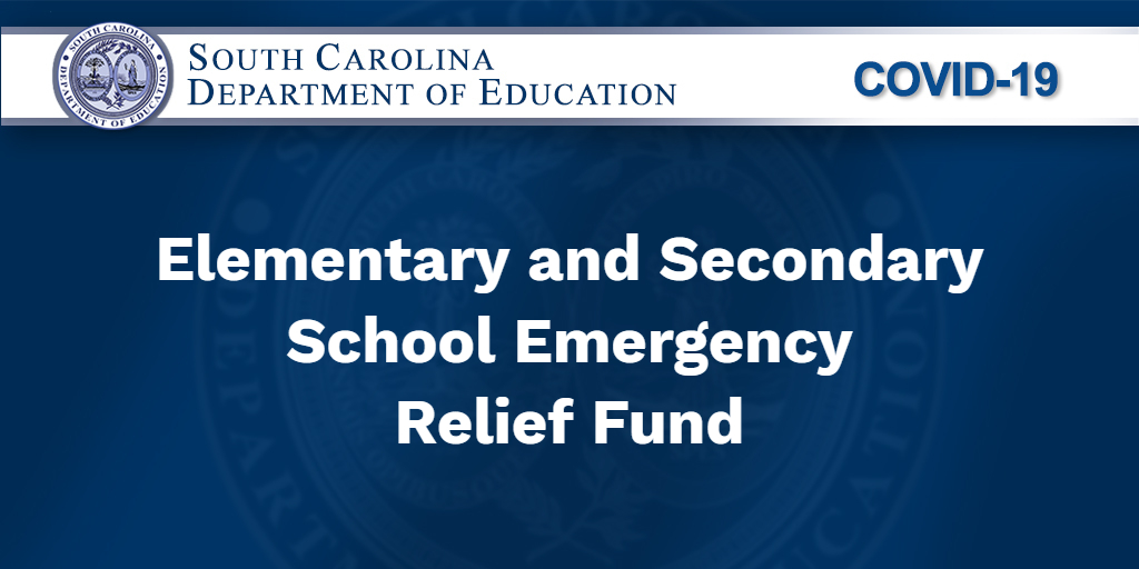 S.C. Department of Education (@educationsc) on Twitter photo Today, we submitted our application to <a href="/usedgov/">U.S. Department of Education</a> to receive SC's share of the Elementary and Secondary School Emergency Relief Fund under the CARES Act. SC will receive $216,311,158, of which 90 percent will flow to school districts.
Additional info ⬇️
bit.ly/essersc Today, we submitted our application to <a href="/usedgov/">U.S. Department of Education</a> to receive SC's share of the Elementary and Secondary School Emergency Relief Fund under the CARES Act. SC will receive $216,311,158, of which 90 percent will flow to school districts.
Additional info ⬇️
bit.ly/essersc