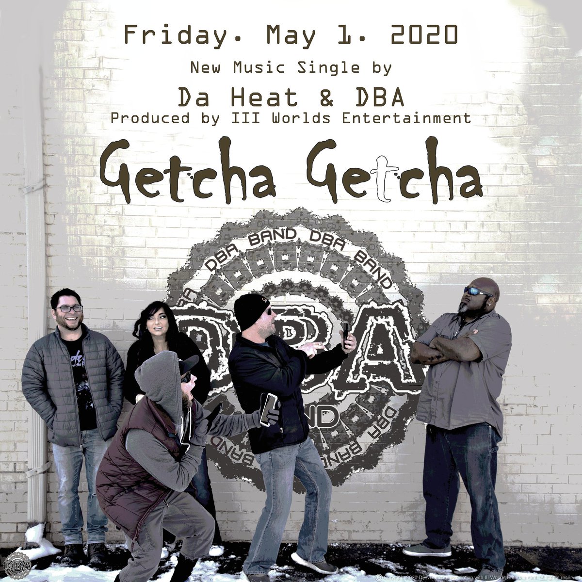 My band DBA &amp; <a href="/Da_Heat/">I Am Hip-Hop</a>  are excited to tell you we're releasing a new song (for FREE!) this Friday,  May 1st. Follow us on all major social media to stay in the loop (@ DBAband)
<a href="/CTrain1217/">DBA DRUMMER</a>
<a href="/zissou21/">DaHeat's bass ist dead</a>
<a href="/DeathByLipstik/">Death By Lipstick 🎼</a>  #QuarantineLife #COVID19 #NewMusicFriday