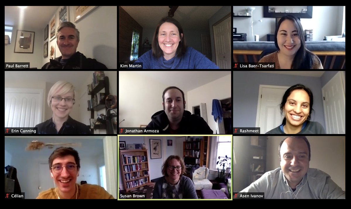 Thanks to everyone who joined us for the THINC Lab #dayofdh2020 meeting! We chatted linked data (of course), data standards, digital history, and museums. Look at these smiling faces :) @DHatGuelph