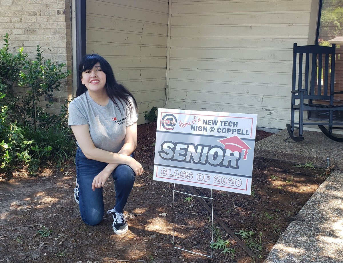 ck_faulk's tweet photo. Congratulations to New Tech Senior, Chloe! @NewTechCoppell #nthc2020grad #CISDTogetherAtHome https://t.co/PUpECuErOR