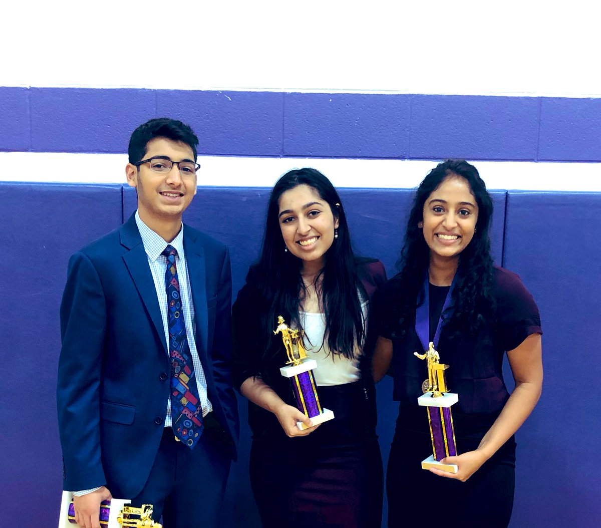 A big shout-out to our seniors Atharva Desai, Sabah Lokhandwala, and Apoorva Bommareddy. Thank you for four years of hard work and leadership. You all have accomplished more on this team than can fit in one tweet, including a state championship. We are proud of you!