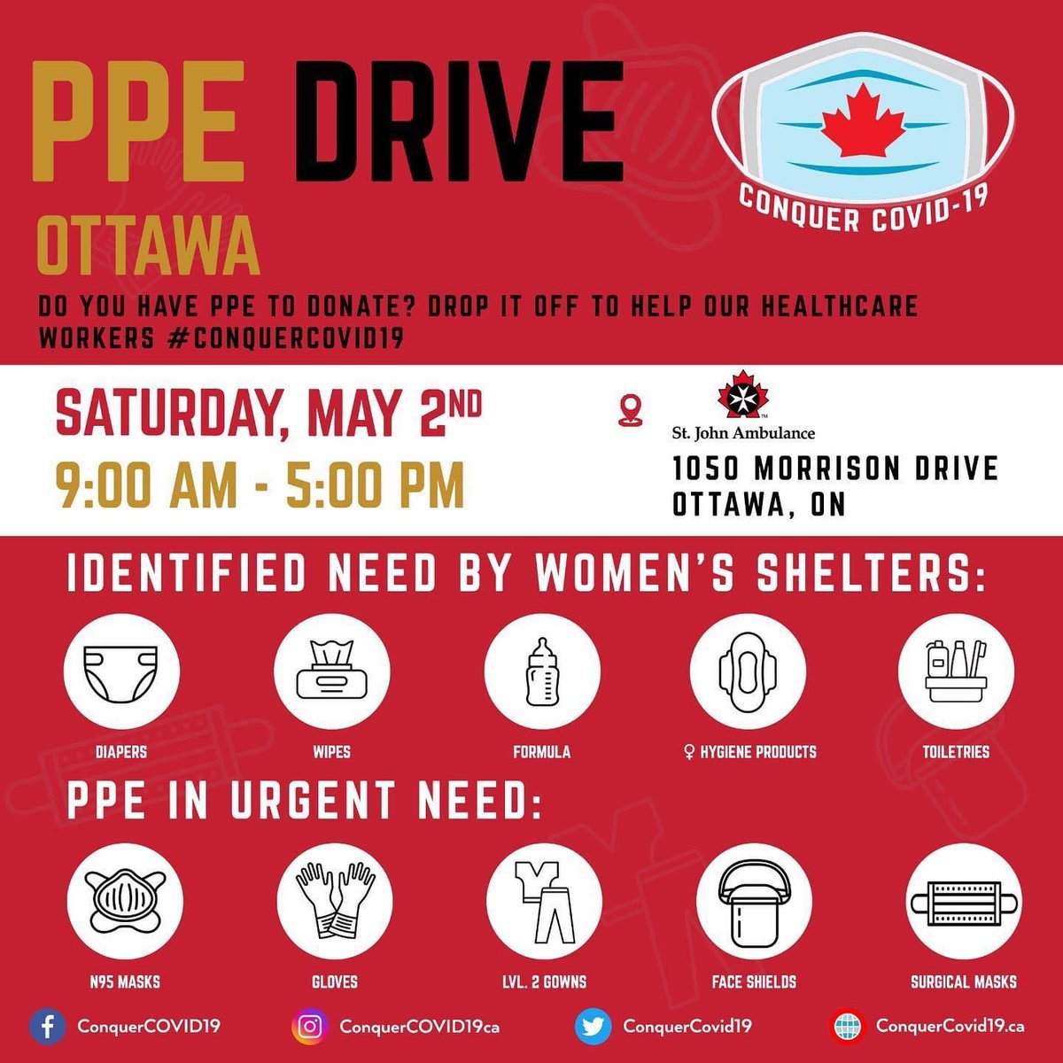 What’s the weather in Ottawa this Saturday? Sunny and 18C, with a high chance of viral ass-kicking (the virus being the kickee not the kicker, to be clear). <a href="/conquercovid19/">🇨🇦 Conquer COVID-19 🇨🇦</a> <a href="/wick_22/">Hayley Wickenheiser</a> <a href="/BlacksWeather/">Ian Black</a>