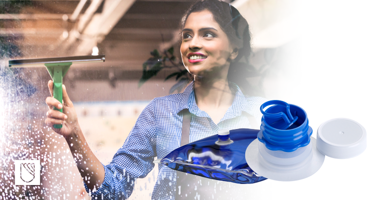 Our range of turnkey flexible packaging solutions can have you producing your cleaning products in no time! Count on our 8100 Bag-In-Box Package to make it easy to pour liquid product into dispensers and containers. scholleipn.com/flexible-packa… #flexiblepackaging #cleaningchemicals