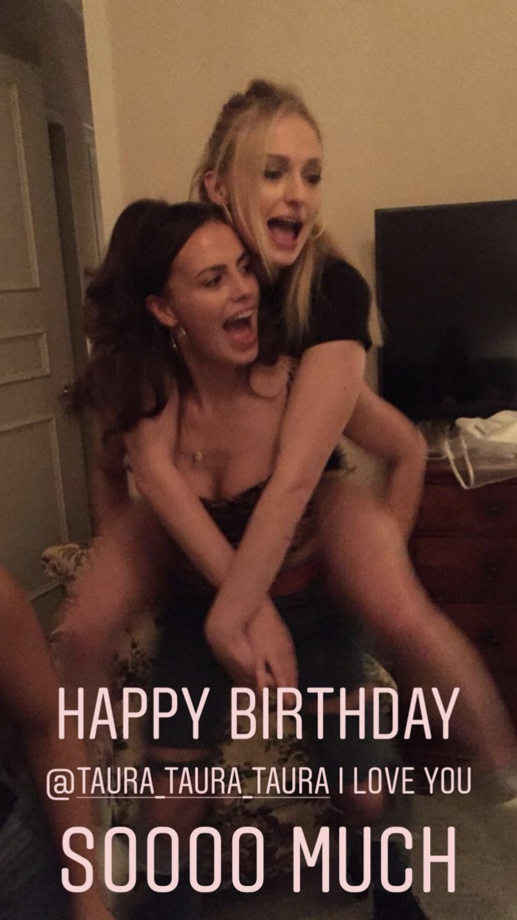 NEW: Sophie Turner wishing a happy birthday to her friend Taura on Instagram 