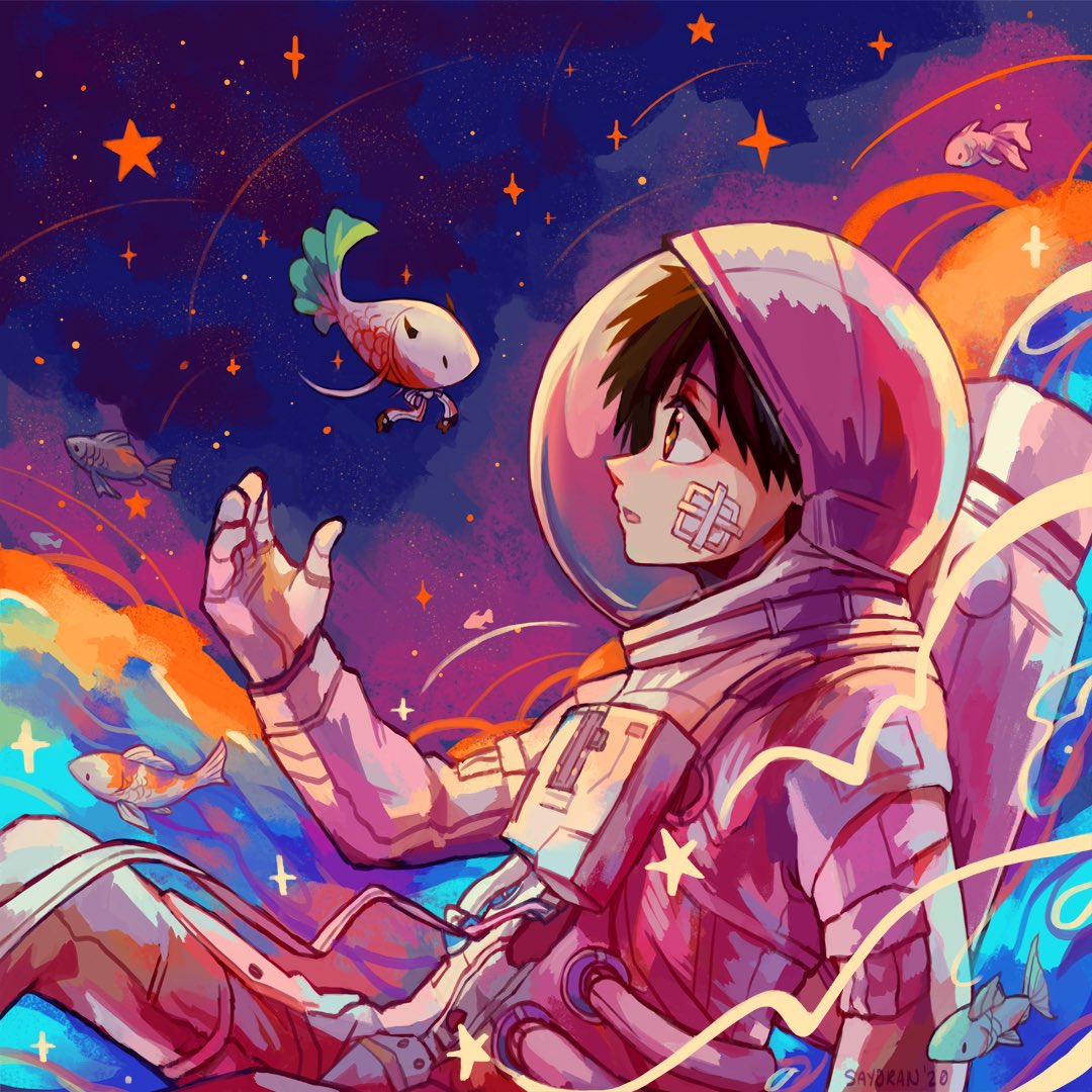 swimming with the fishes in the ocean that is space✨💖 #tbhk