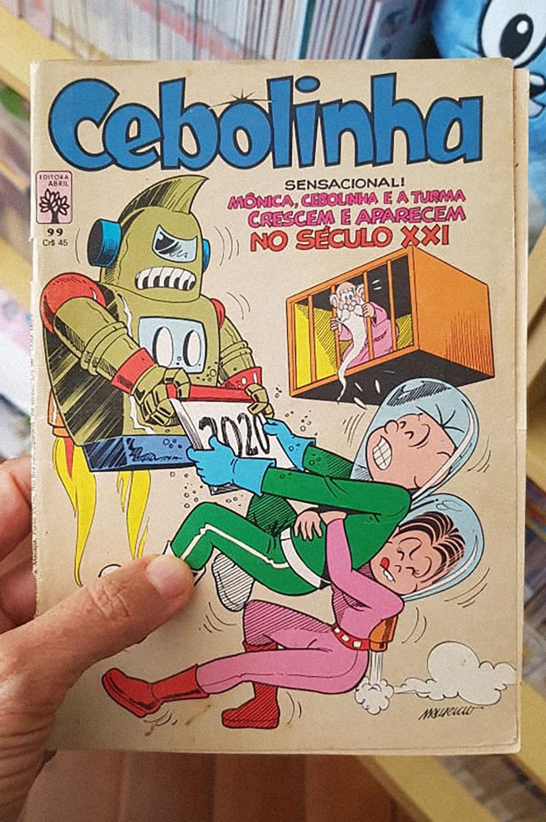 PEGA ESSA PREMONIÇÃO.

Em abril/81, no N°99 da série da Abril, a Turma já previu que bots iam tentar destruir 2020. E ainda colocaram os idosos em isolamento vertical! Fora isso, Mônica e Cebolinha tbm deixaram claro que, para sair na rua, só com roupas isolantes e EPI na cabeça.